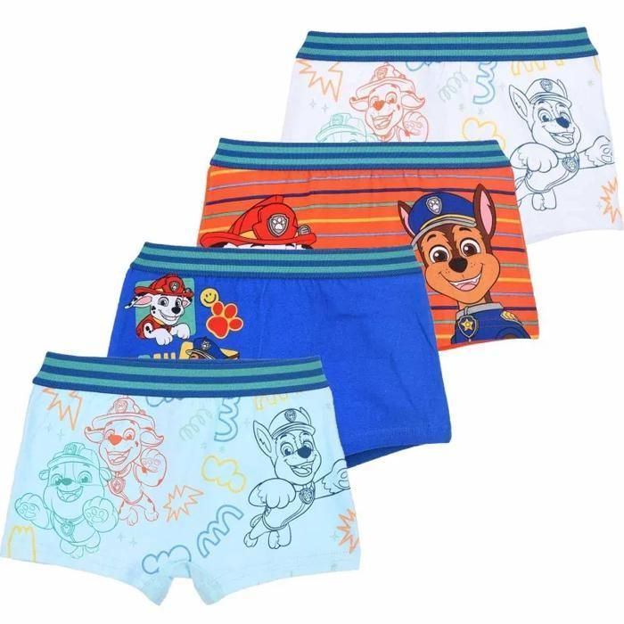 Paquete de 4 calzoncillos bóxer de algodón para niño de Paw Patrol 