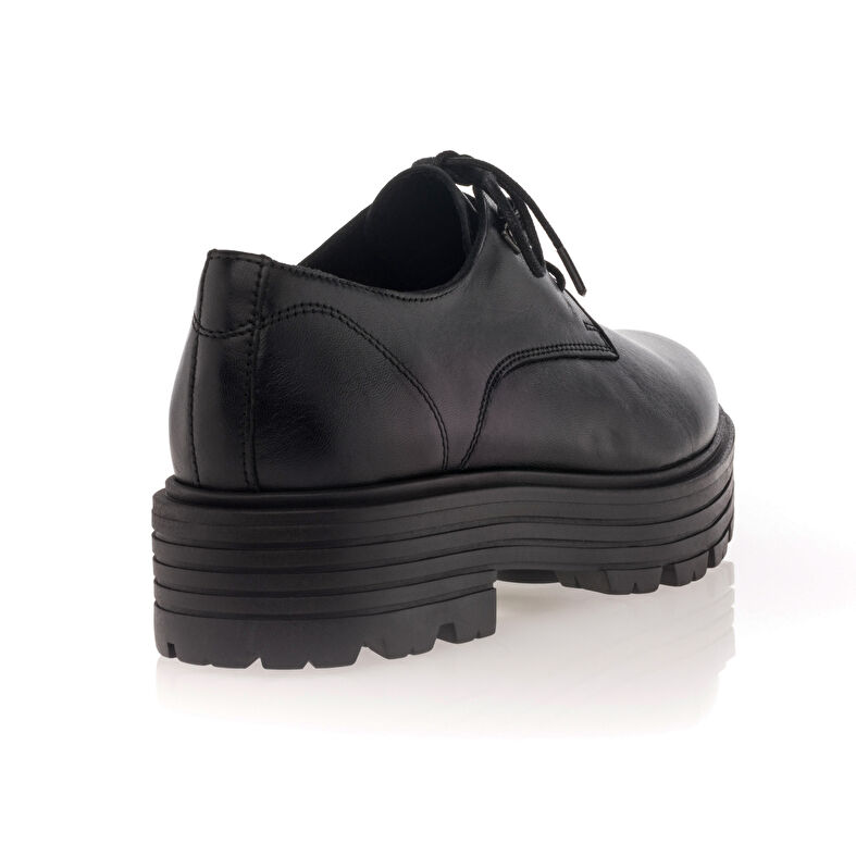 Zwarte veterschoenen voor dames / Derbyschoenen