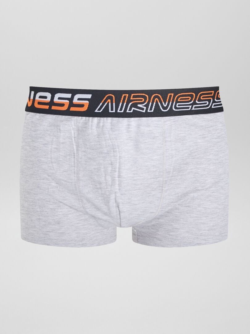 Conjunto de 3 cuecas boxer 'Airness' de cor sólida - LARANJA