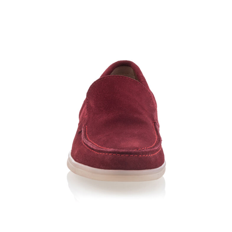 Röda loafers/båtskor för män