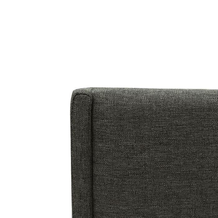 Cama adulta ECLIPSE + espacio de almacenamiento diurno - Tela gris oscuro - 160 x 200 cm