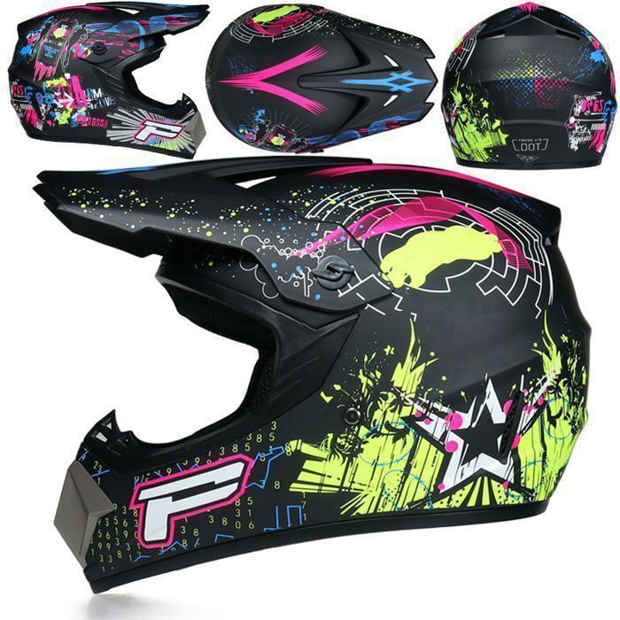 Casco de motocross para adultos, ATV, descenso, MTB, DH, con capucha, color negro.
