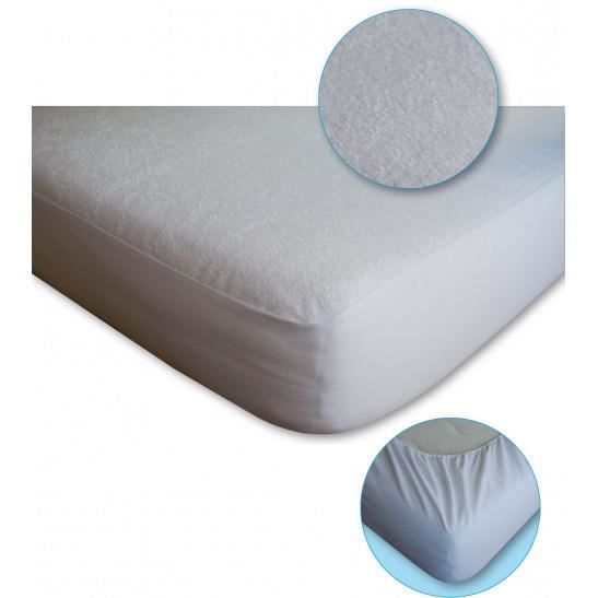 Conjunto de 2 protetores de colchão impermeáveis, absorventes e antiácaros, 90 x 190 cm