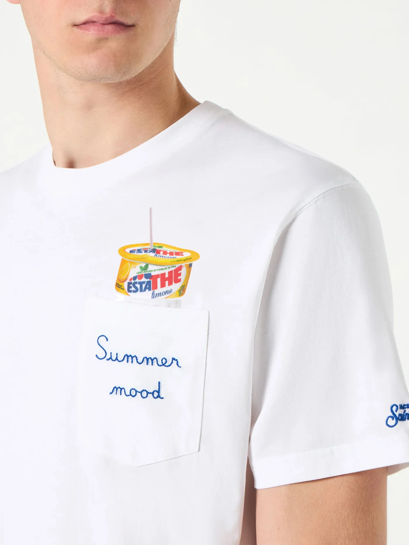Heren katoenen T-shirt met Estathé-print | ESTATHE® SPEC EDITION