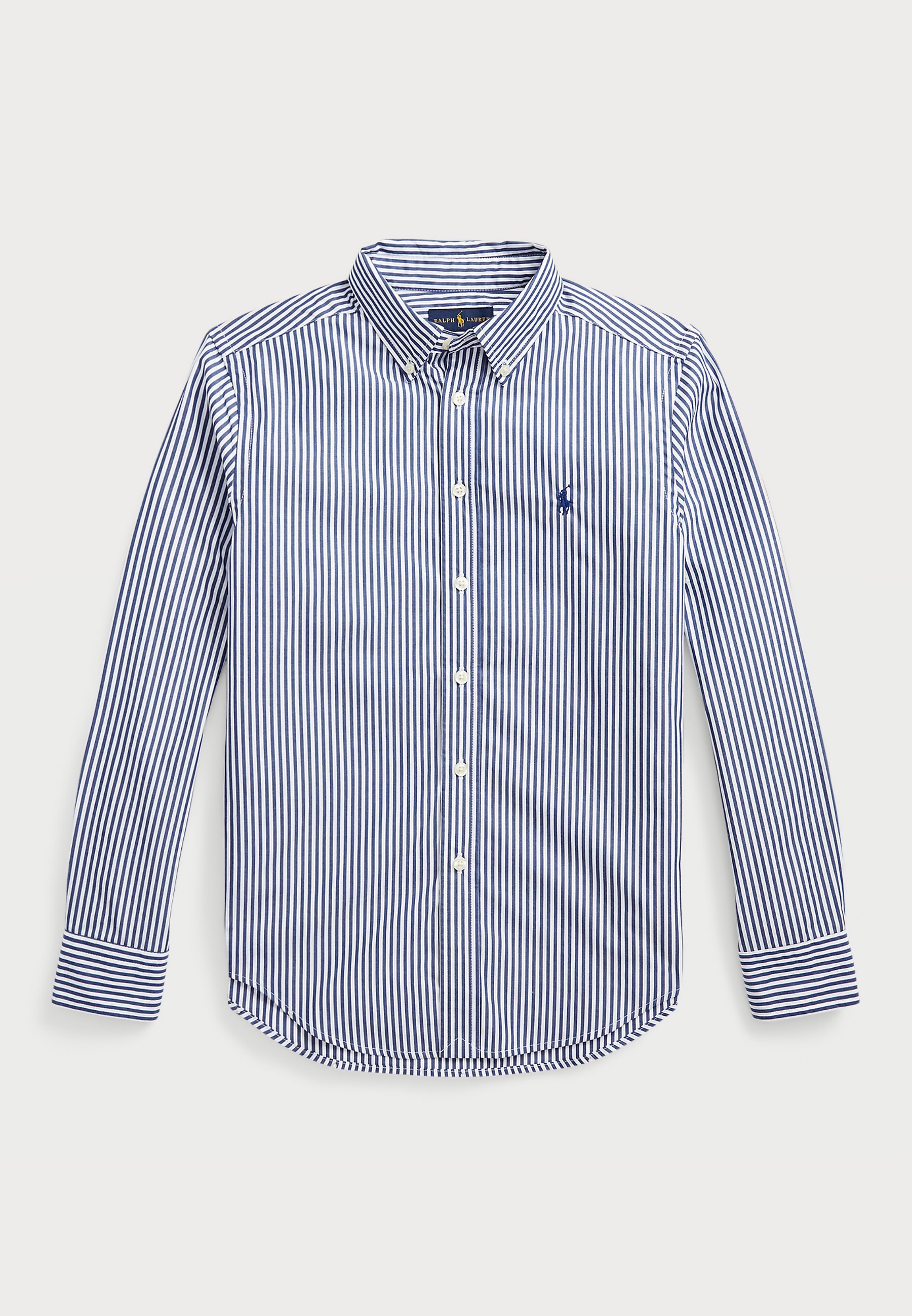 Chemise rayée en popeline de coton Polo Ralph Lauren - marine/blanc