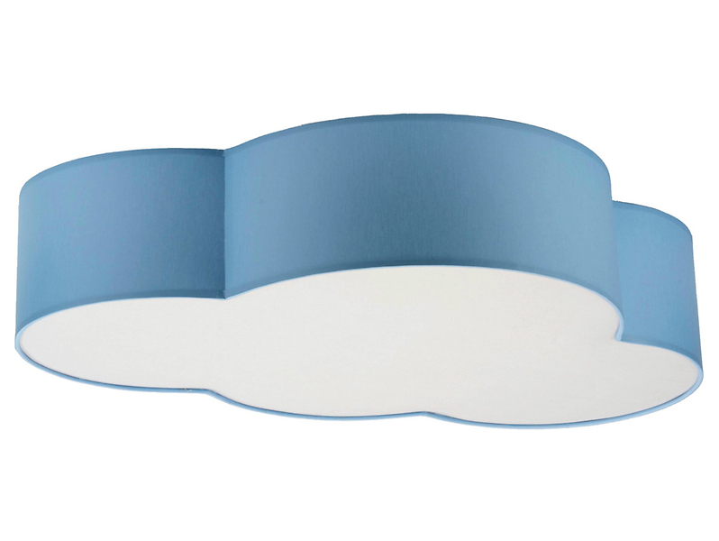 Plafon Cloud 4-punktowy tkaninowy niebieski