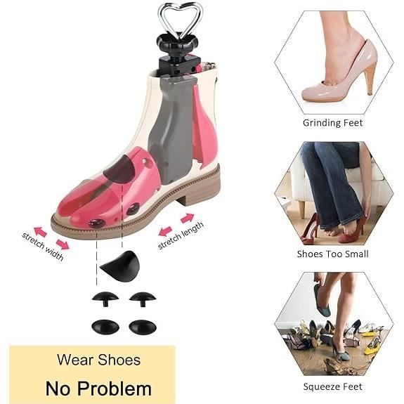 Embauchoirs à Chaussures Femme Homme Ecarteur Chaussure - - Élargissement - Blanc - Caoutchouc - Boîte carton