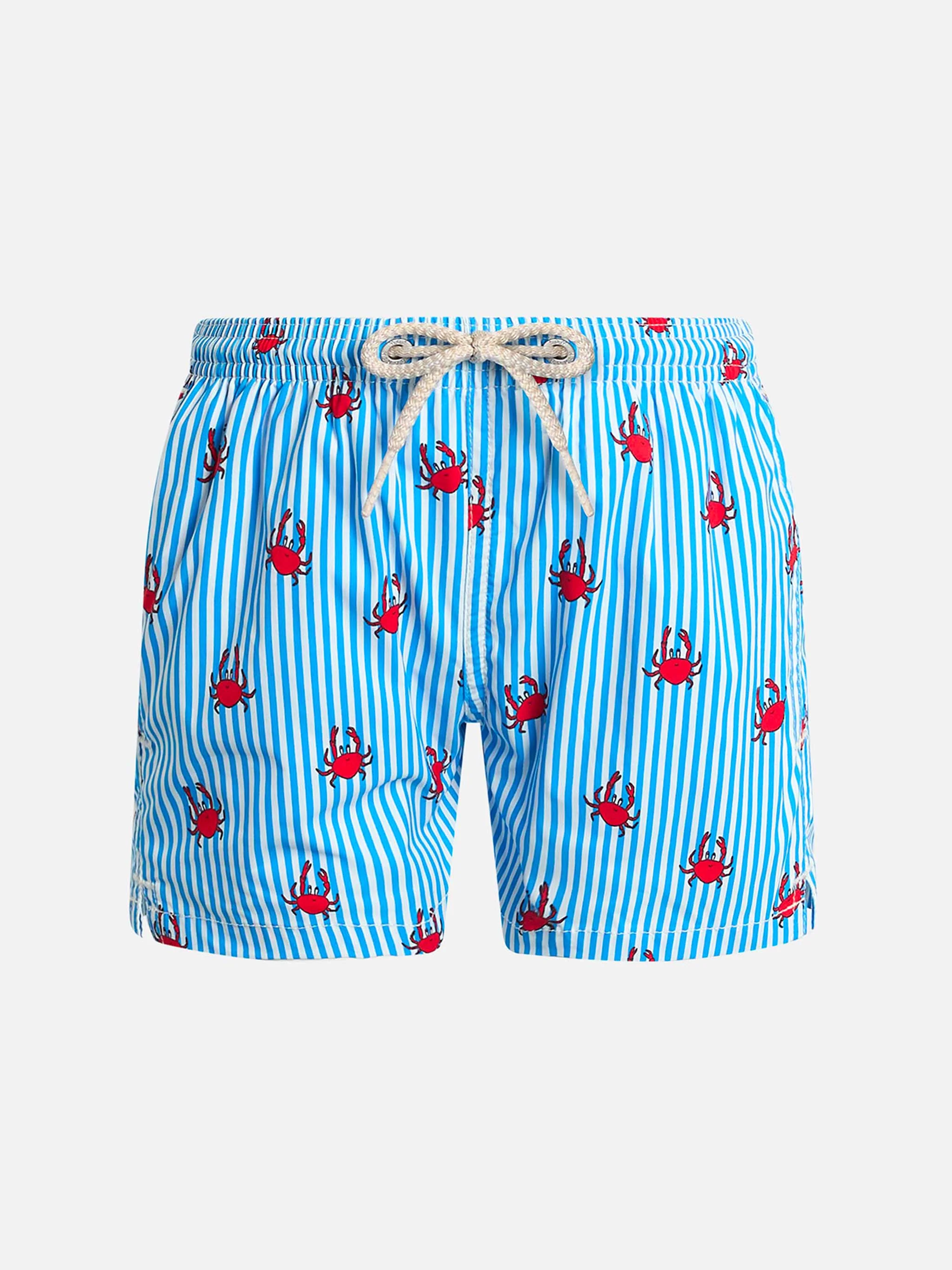 Comfortabel en licht kinderzwempak met krabprint