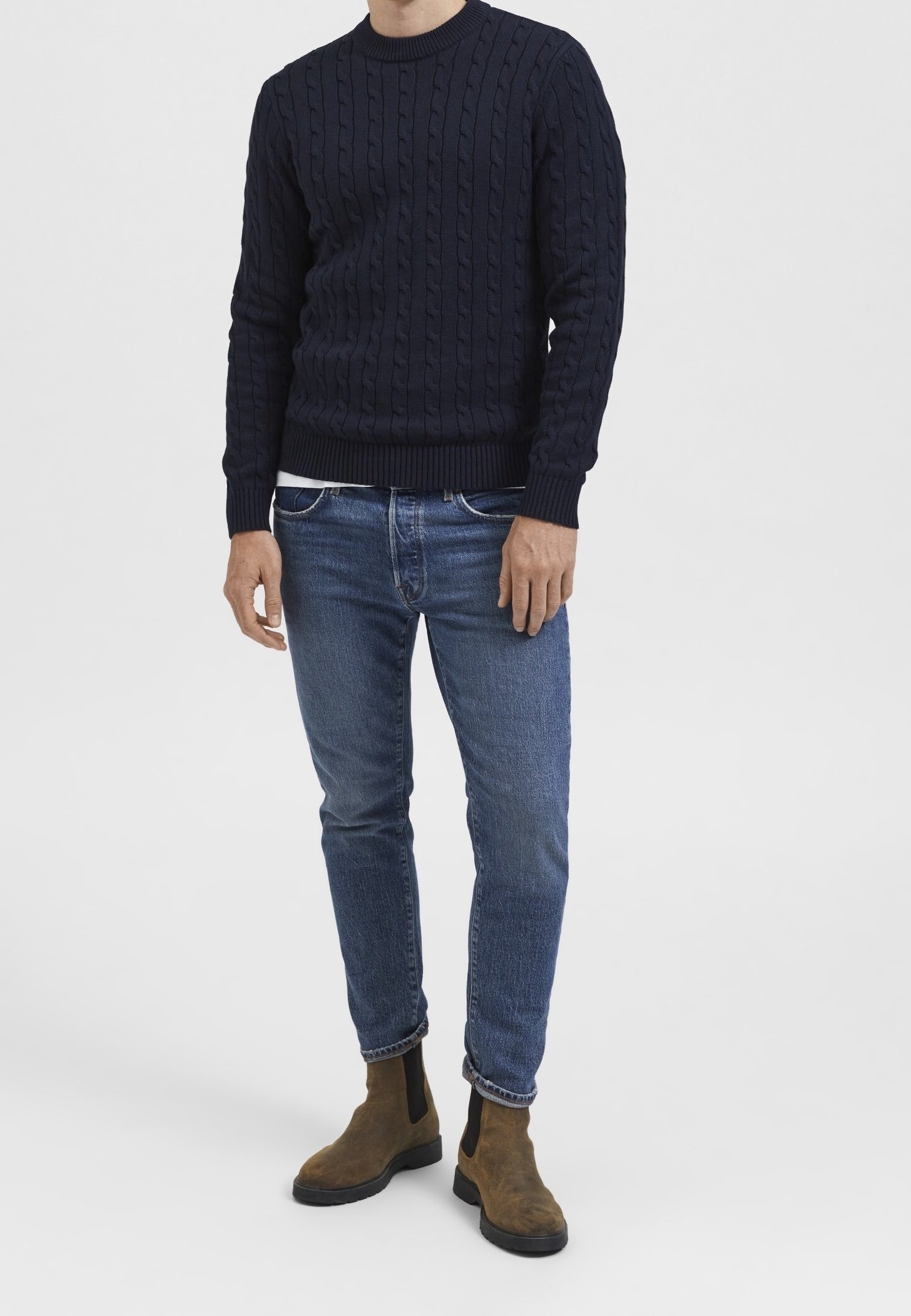Selected Homme trui - donkerblauw