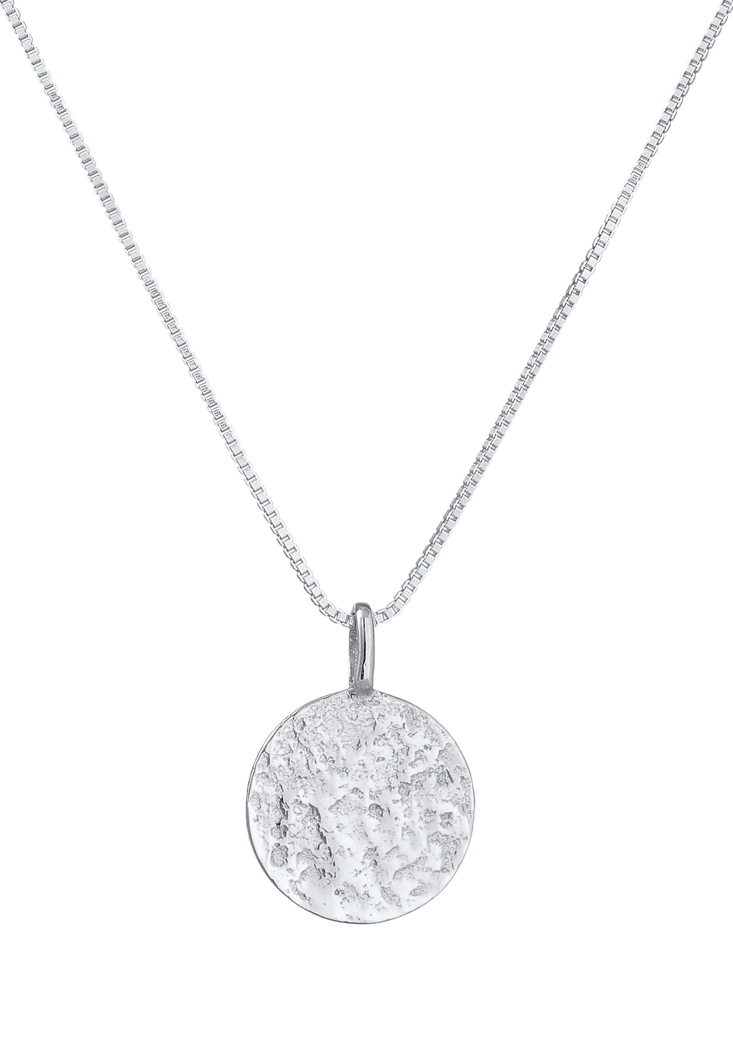 KUZZOI Pendentif pour homme de base martelé en argent 925 Sterling