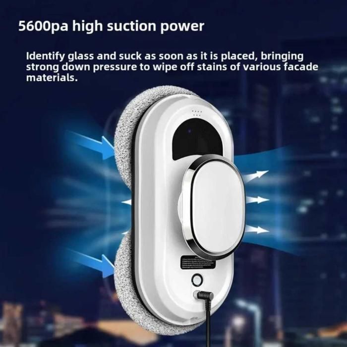 Intelligent automatic electric window cleaner with powerful suction, AI, anti-fall protection, and long battery life