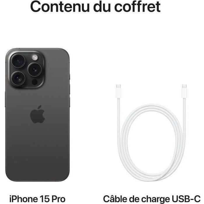APPLE iPhone 15 Pro 128GB Black (eSIM) (2023) - Refurbished - Excellent condition