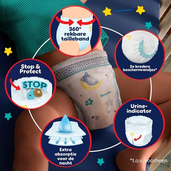 Pampers Night Pants maat 5 Big Pack<br>mt 5 (11-17kg), 44 stuk