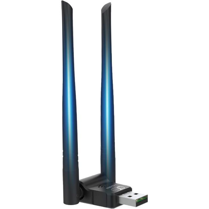 Adaptador WiFi USB de doble banda de 1 Gbps (2,4/5 GHz), adaptador USB 3.0 con 2 antenas de largo alcance para PC con Windows.