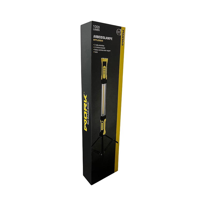 Lámpara de trabajo LED de 1000 lm, recargable.