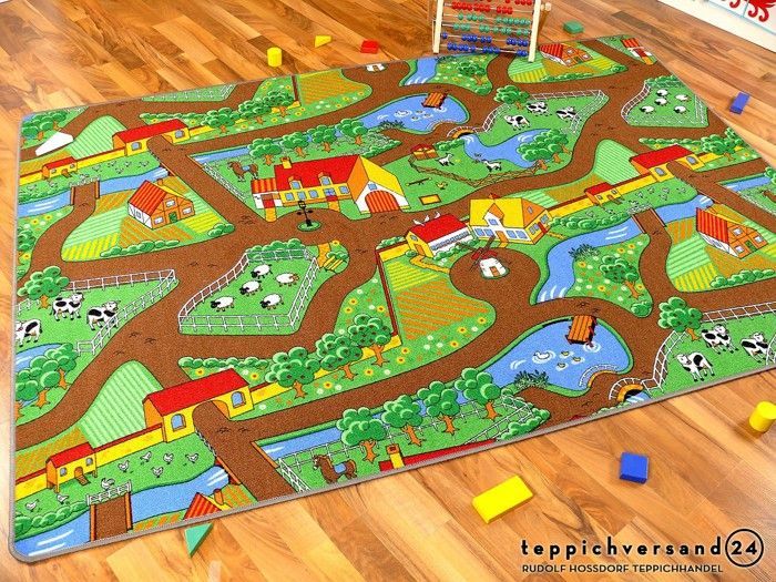 Tappeto gioco per bambini - PERGAMON - reversibile - 100x165 cm