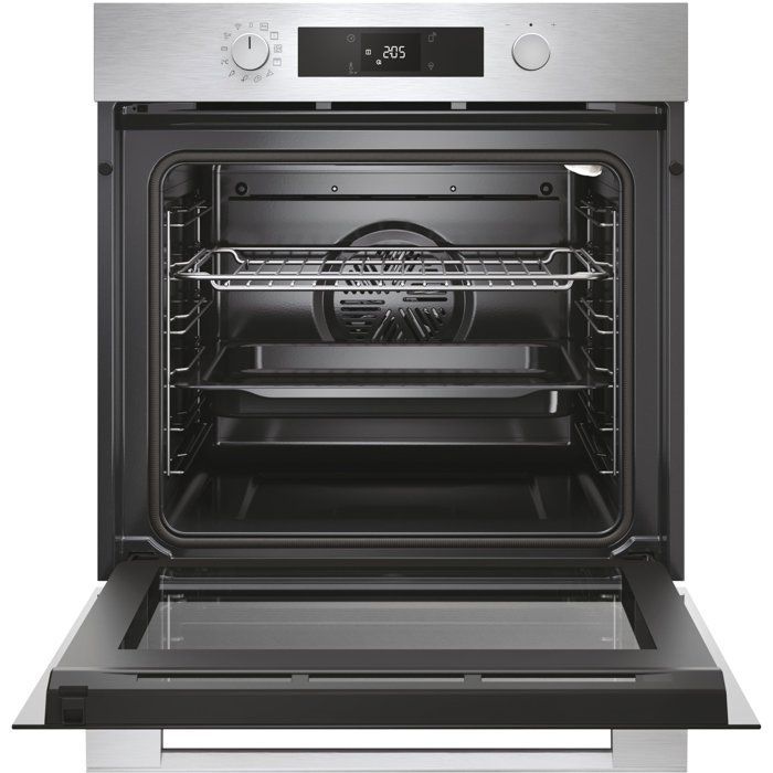 Horno empotrable - Pirólisis + Hidrólisis - ROSIERES - RO6 C5AB3EYTX - Acero inoxidable / Negro - Puerta fría - 78L - AirFry