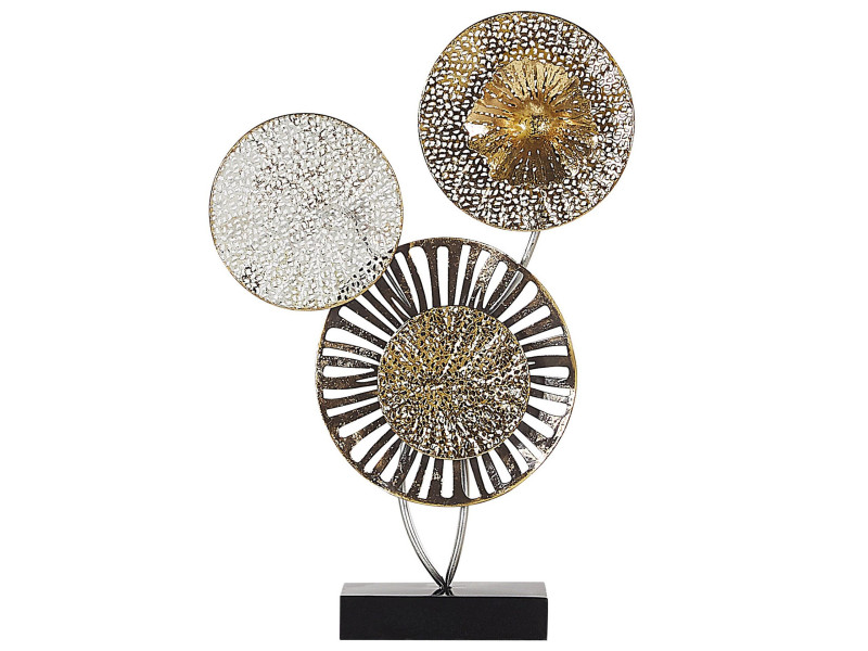 Dekoracyjna rzeźba 44 cm metal srebrna