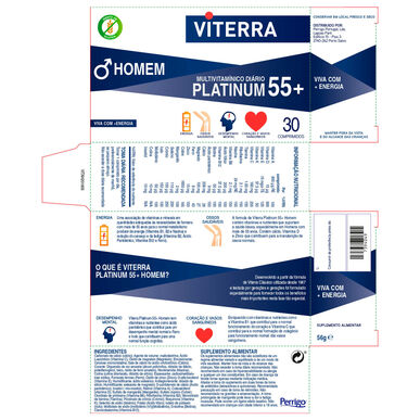 Viterra Platinum 55 Denní multivitamin pro muže, 30 tablet.