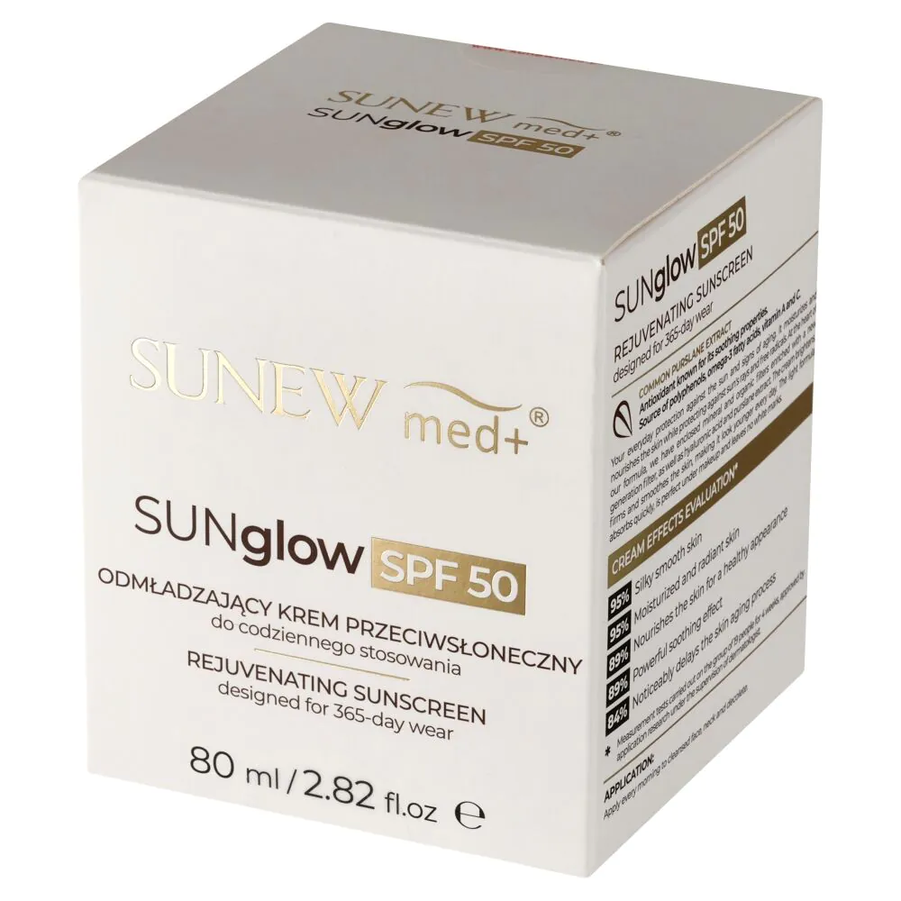 SunewMed+ Sunglow Krem przeciwsłoneczny do codziennego stosowania SPF50 80ml