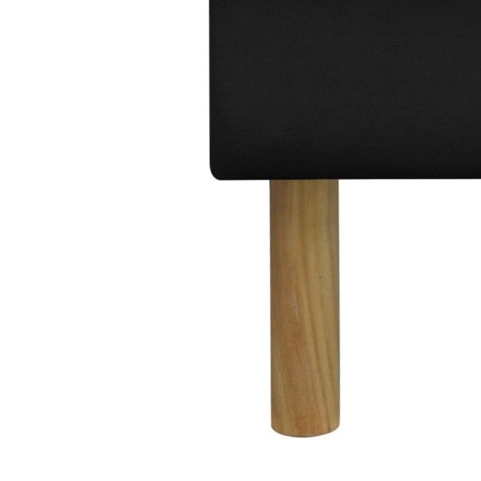 mina - Solide et Confortable Sommier Tapissier noir Pieds en 20 cm pour matelas en 180x200 - 2 x 13 Lattes