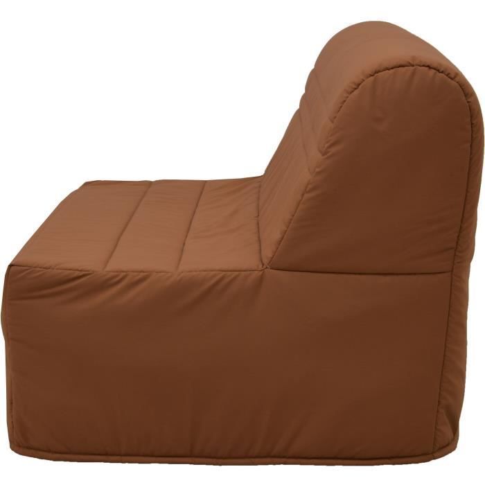 Sofá-cama JOE BZ de 2 lugares - Tecido terracota - Fabricado na França