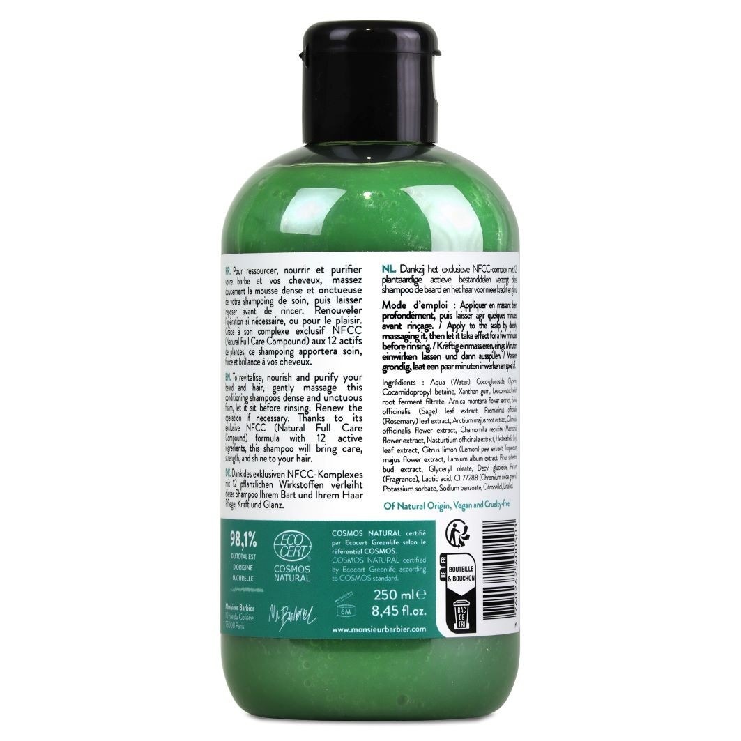 Monsieur Barbier Shampoing Barbe & Cheveux 2-en-1 - FULL CARE