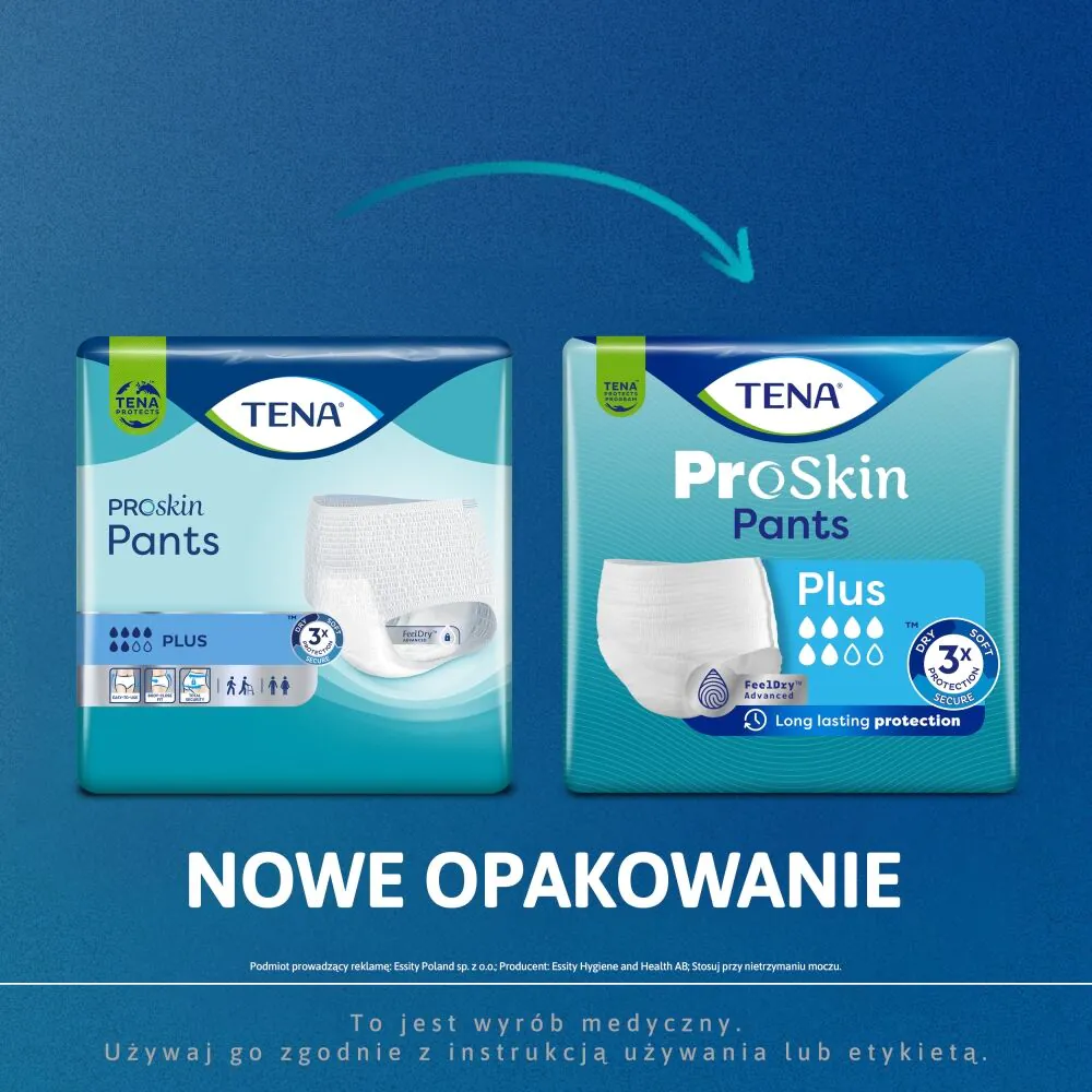 Tena ProSkin Pants Plus Majtki chłonne Rozmiar M, 10 sztuk