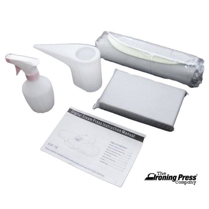 Presse à Repasser à Vapeur - Taille Double (80cm x 31cm, 1.600watt) pour un Repassage Rapide + de Nombreux Accessoires!
