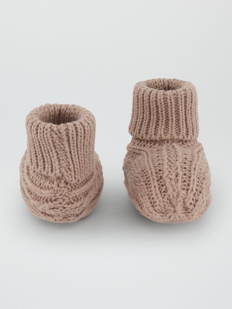 Gehaakte pantoffels - ROZE