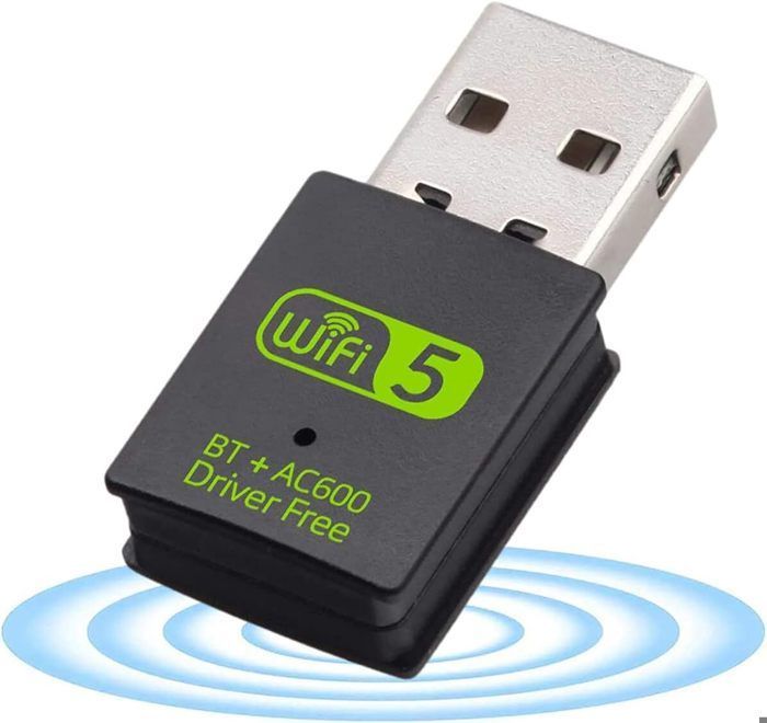 Adattatore USB WiFi Bluetooth - HAUTSTORE - 600 Mbps - Doppia banda 2,4/5 GHz - Compatibile con Windows e macOS