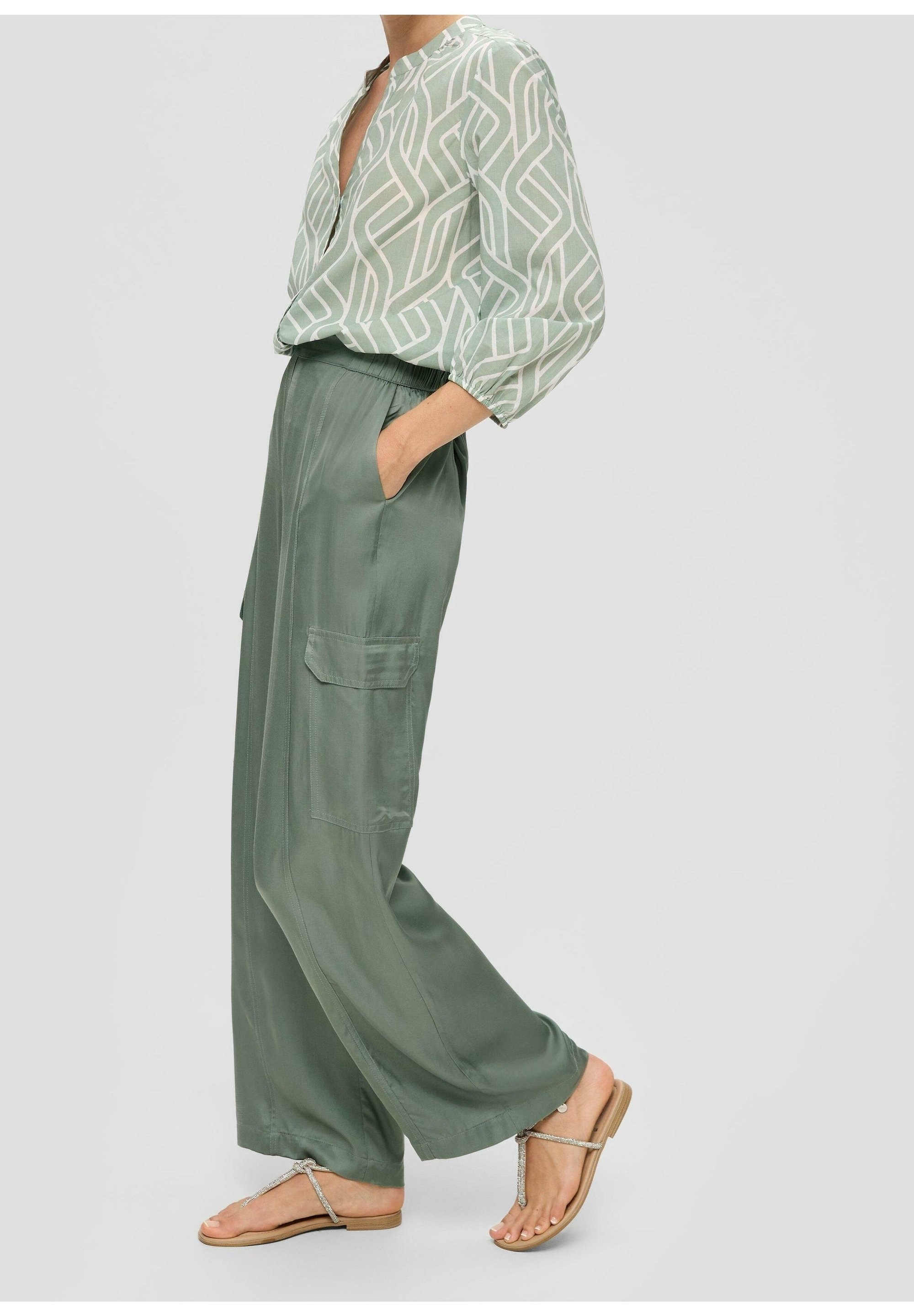 Pantaloni cargo s.Oliver BLACK LABEL - verdi