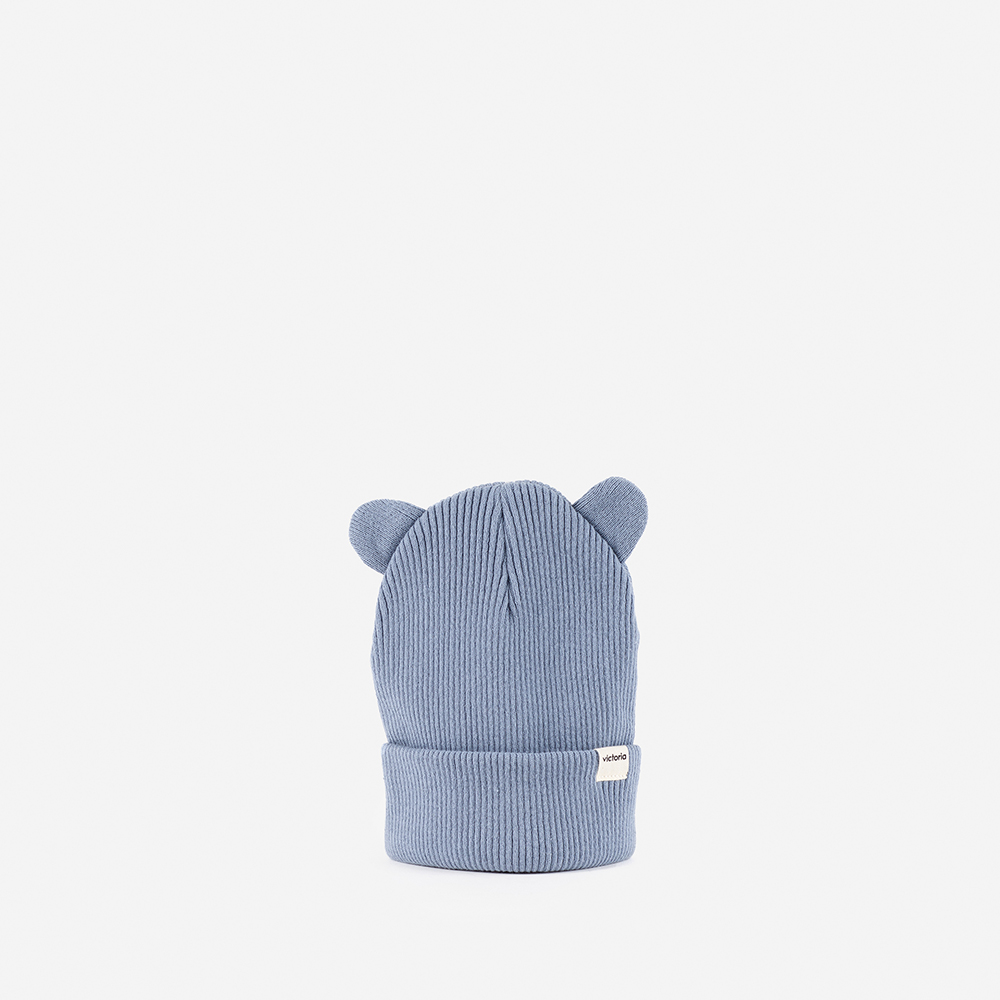 V. Things Gorro de Tricô com Dobra Dupla e Apliques de Orelha