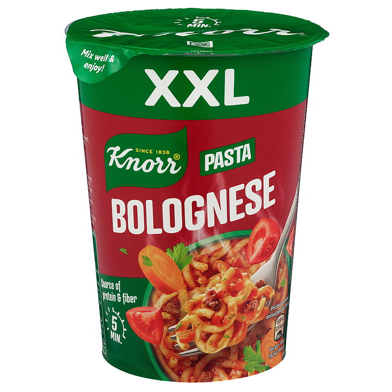 Envase de snack boloñesa Knorr de 88 g