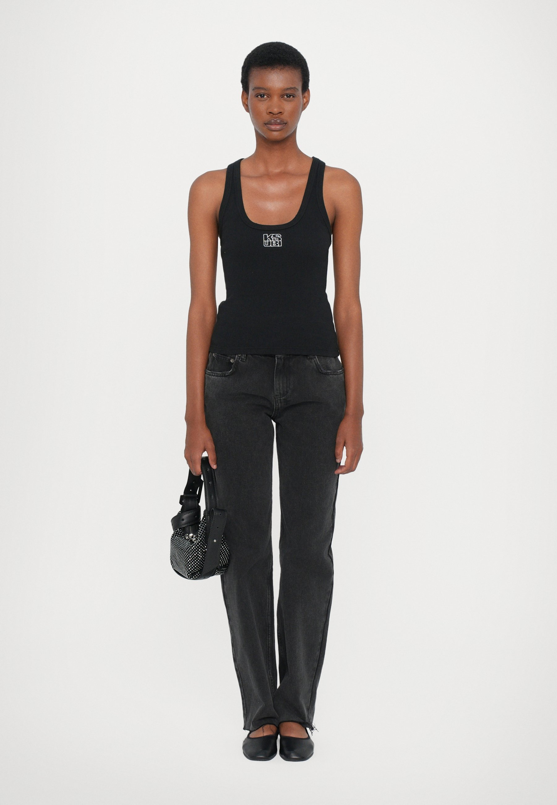 Ksubi STACKED ORIGIN TANK - Top - zwart