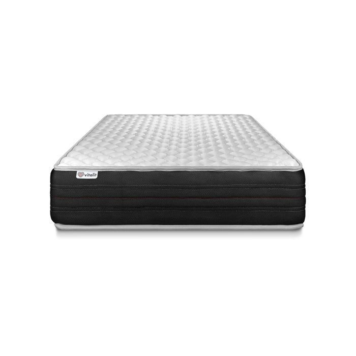Mattress and Bed Base Set 90x200 cm - Black Bed Base (pre-assembled) - Vitalmemo One Black