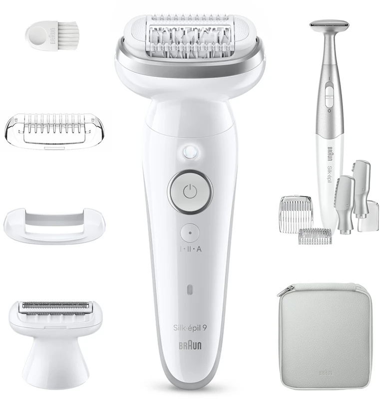 Braun Silk-épil 9 9-241 epilators ar maksimāli elastīgu galviņu mitrai un sausai skūšanai