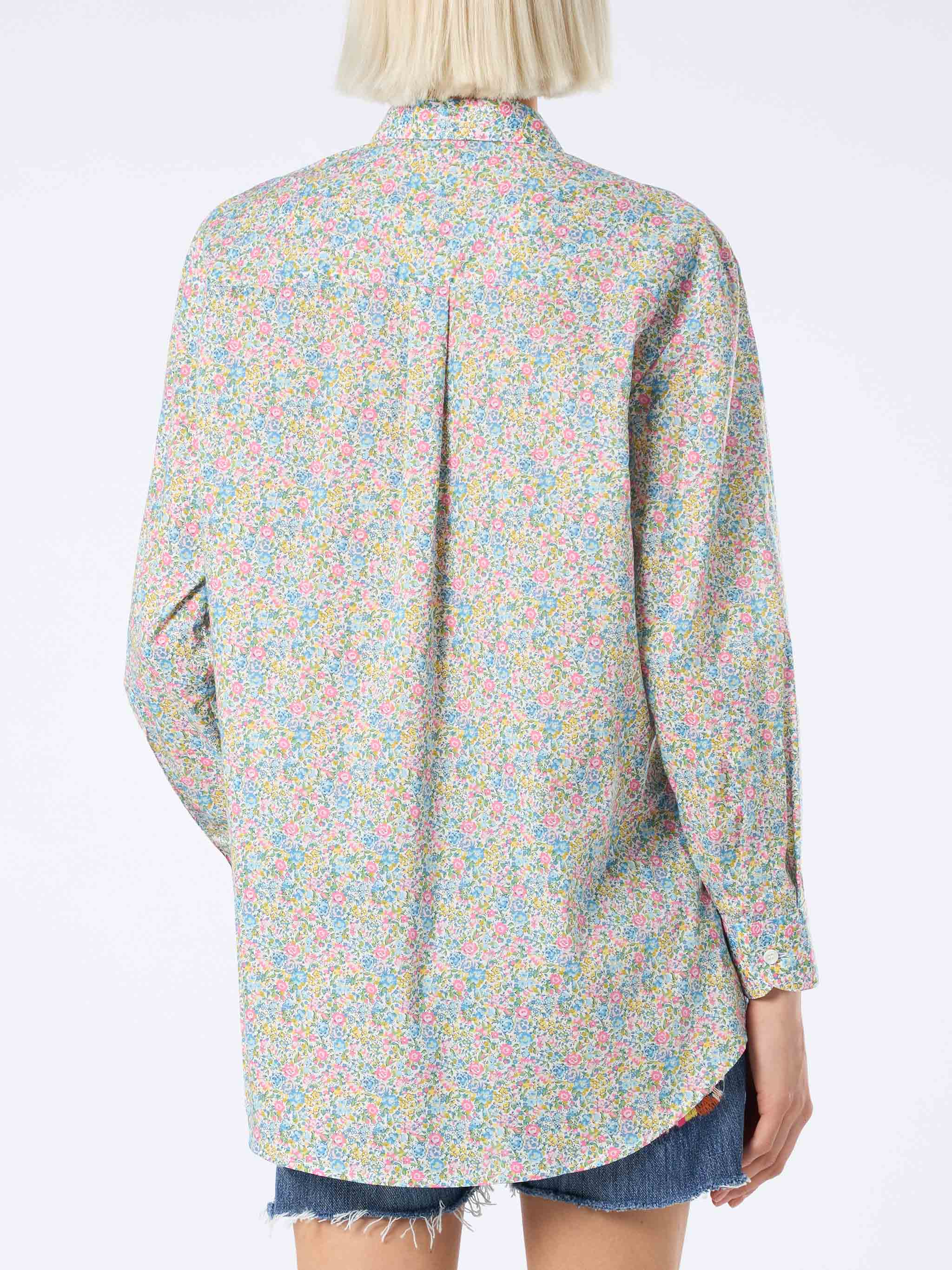 Camicia over da donna in cotone con stampa Emma & Georgina Brigitt