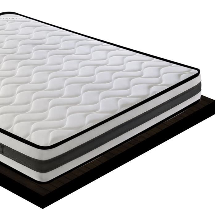Colchón de espuma de 200x200 cm - Alta densidad - Reversible - Lado verano/lado invierno - Modelo Fenis