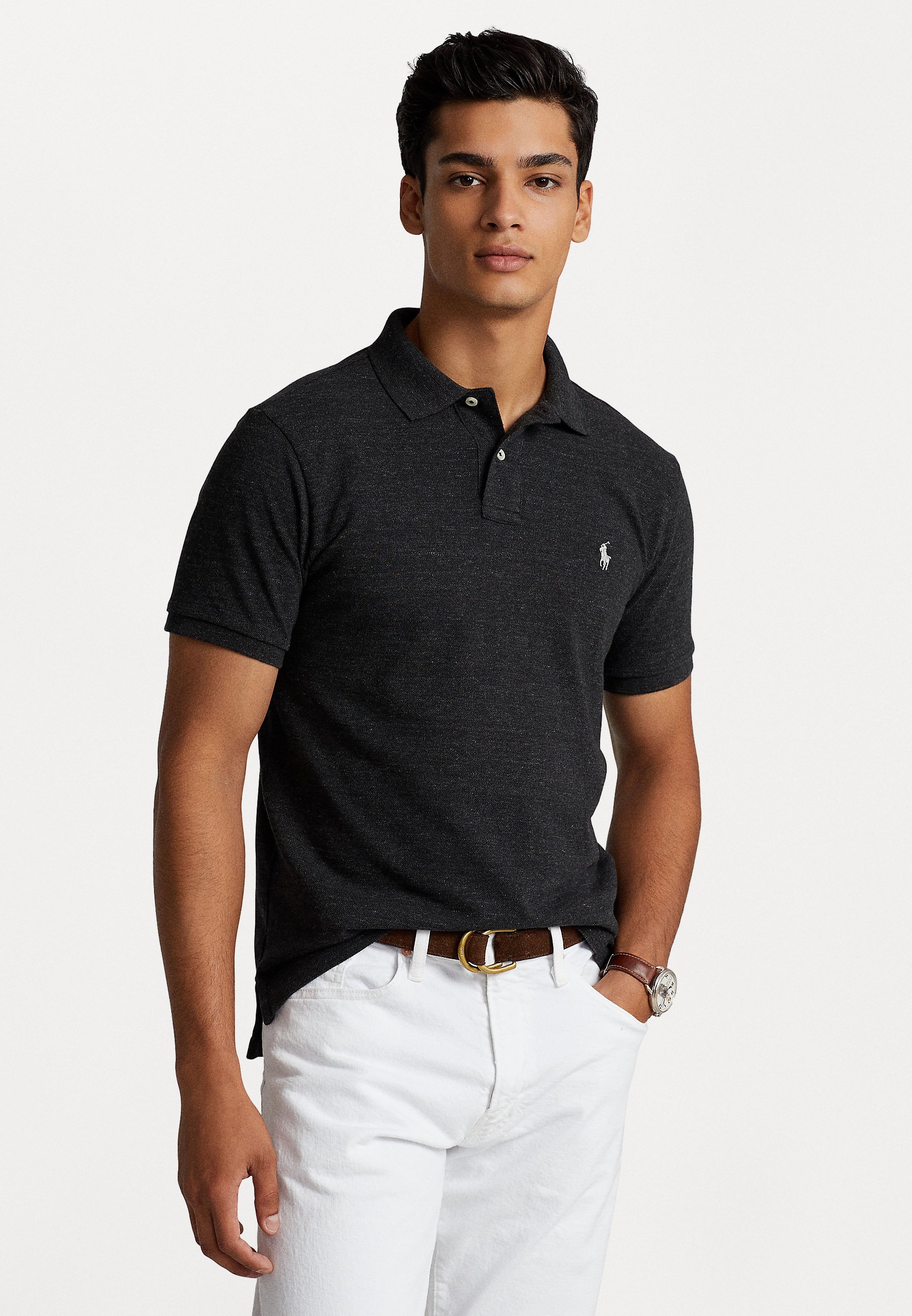 Polo Ralph Lauren Kurzarm - Poloshirt - Schwarz meliert