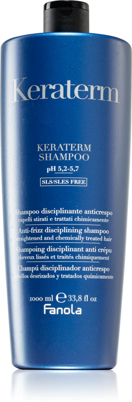 Shampoo alisador Fanola Keraterm para cabelos rebeldes e com frizz.