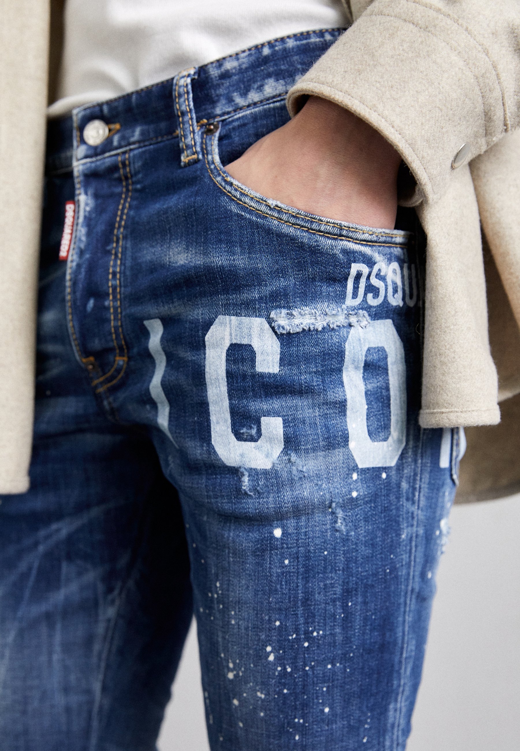 DSQUARED2 ICON 5 POCKETS - Jean slim - Denim bleu