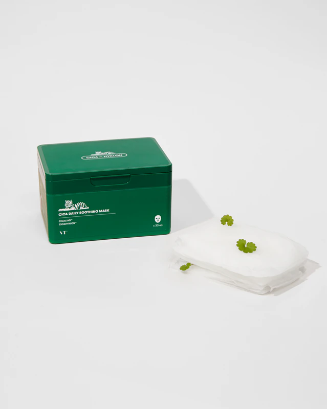 VT Cosmetics Cica Daily Soothing Mask: Intensief hydraterend gezichtsmasker met kalmerende werking.