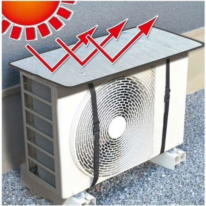 5 mm dikke aluminium buitenbehuizing voor airconditioner – UV-bescherming en stofwerend – Compatibel met split-warmtepompen
