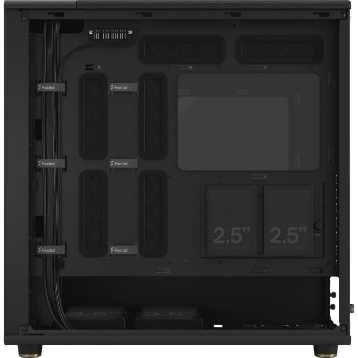 PC-Gehäuse – FRACTAL DESIGN – North XL Charcoal Black TG Dark – FD-C-NOR1X-02 – E-ATX – Elegantes Design aus Holz und Aluminium