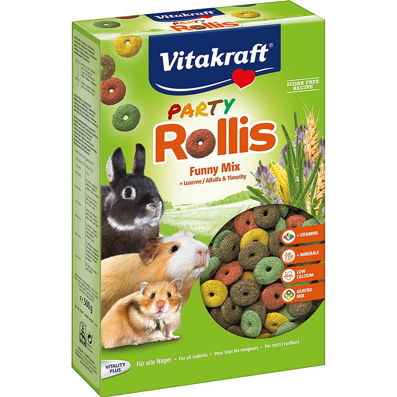 Vitakraft Smågnagarfoder 500 g Rolis party, Vitakraft