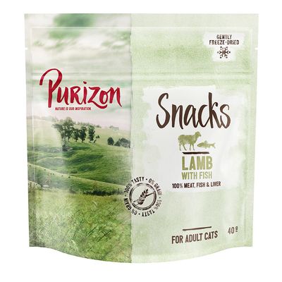 Purizon Katzensnacks – Getreidefreies Lamm & Fisch