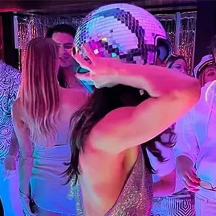 Cascos para fiestas disco, cascos con forma de bola de discoteca, cascos con forma de bola de discoteca, cascos con forma de bola de discoteca con visera retráctil, cascos disco con cristales espejados