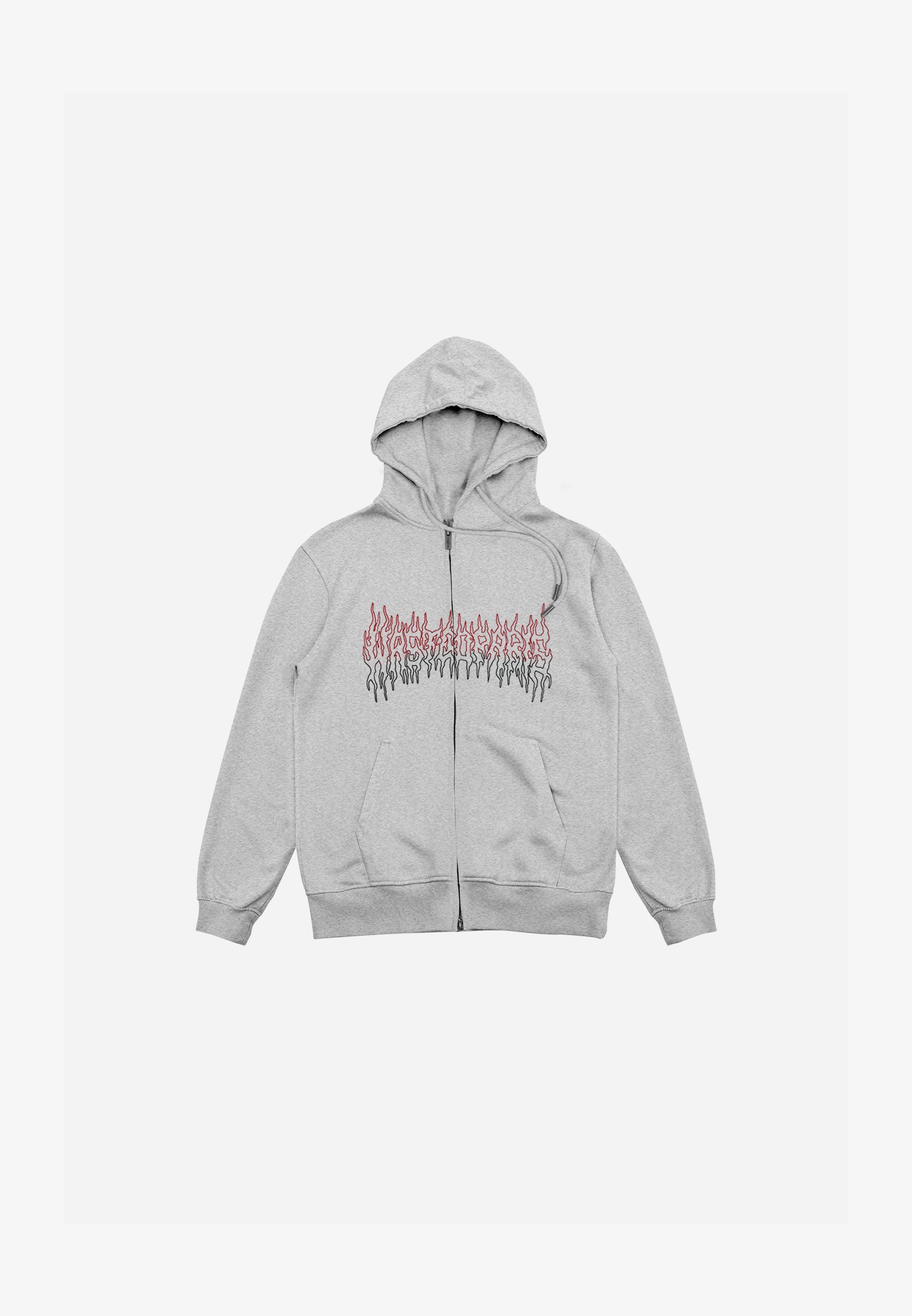 Felpa con cappuccio e zip Wasted Paris UNISEX TORMENT - grigia