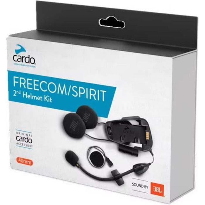 Bluetooth-motorcykelintercom - Cardo - FC X/SPIRIT JBL - Svart - USB-laddningsbar - Universal